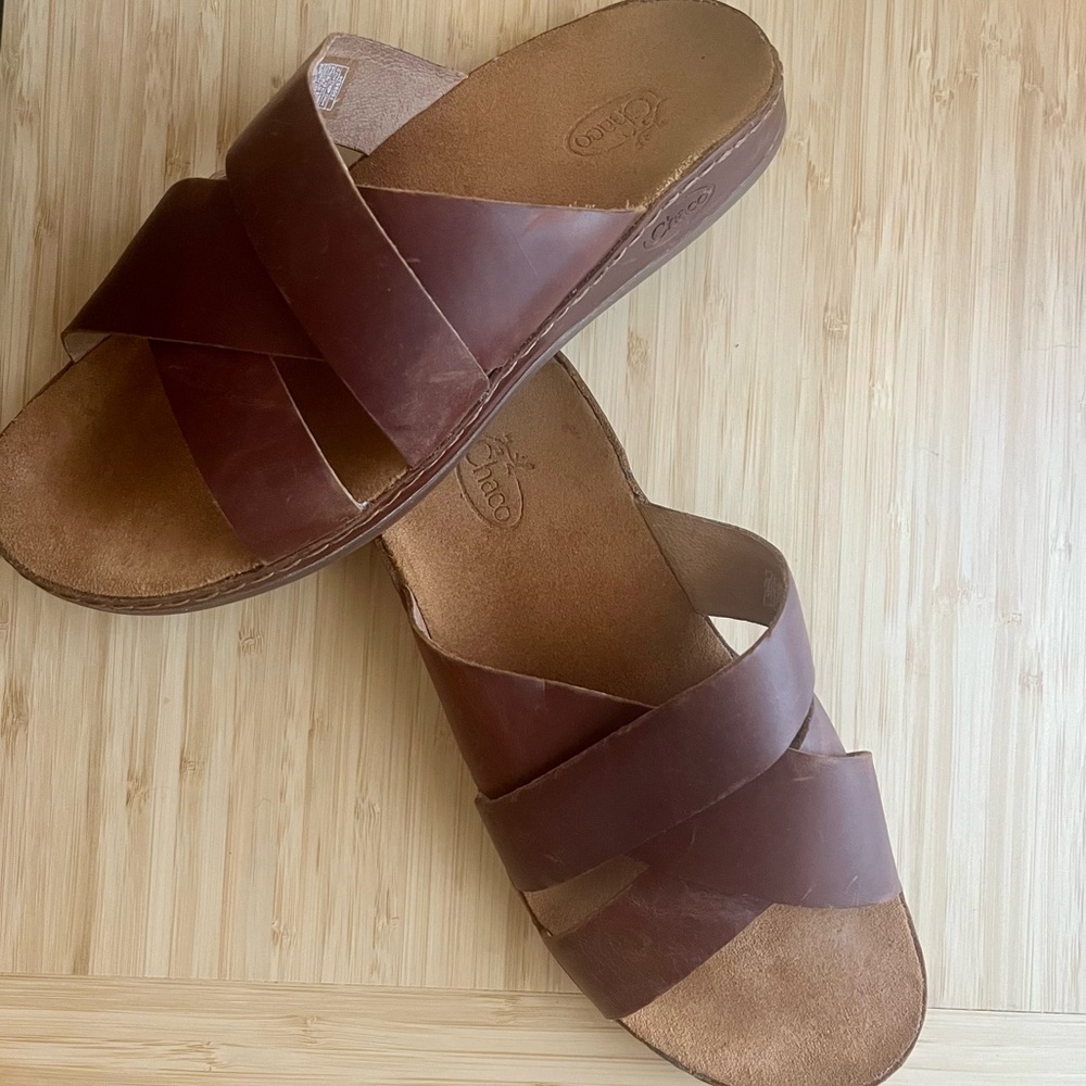 Chaco’s leather slide sandals